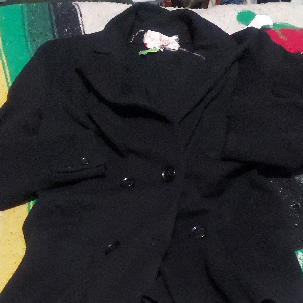 Vintage Couture. Black 100 Wool Jacket. Just Dry Cleaned. Hong Kong.